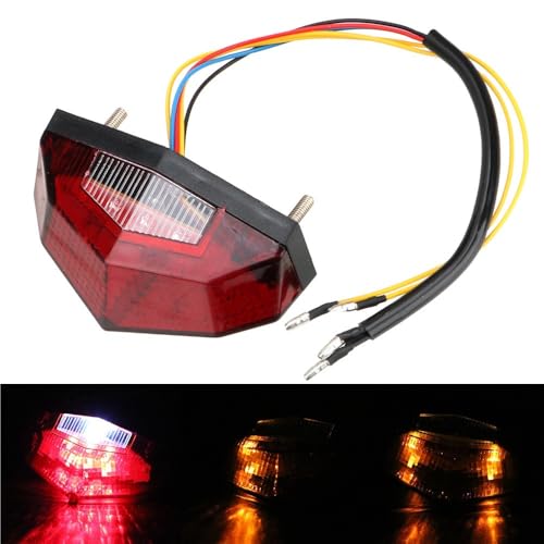 Luz trasera de motocicleta universal con intermitente y freno 2