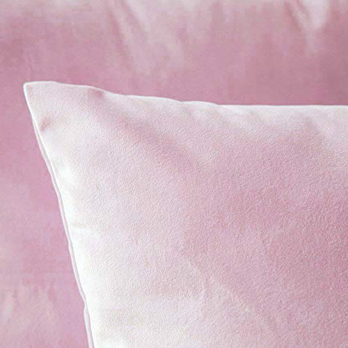 Image of Khooti Velvet 200 TC Cushion Cover Pack Of 1-40 inchX40 inch /102X102 Cm-Baby Pink-Soft Pillow Covers Cushion Case For Sofa Bedroom Living room Chair Car