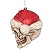 Skelly Claus II Gothic Skull Christmas Tree Ornament, 2 Inch, Single