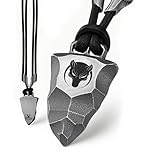 Element of Gods Titan Faustkeil Wolf Anhänger mit Lederband in schwarz