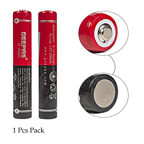 Image of KEBILSHOP 3.6 Volt-2500 MAH High Capacity Rechargeable Battery for Britelite Torch,Rechargeable Battery for Torch Light Color May Vary (3.6 Volt-2500 MAH)