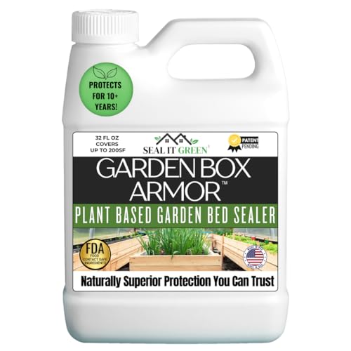 Seal It Green Garden Box Sealer - Plant Based, FDA Food Contact Safe, Non-Toxic, Non-Leaching Garden Bed Wood Sealer. Helps Protect All Wood Types. Great for Raised Bed Gardens, Planters & Pet Houses