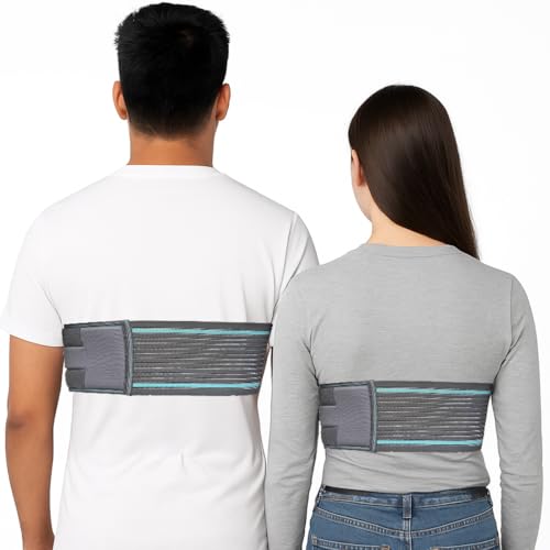 Image of Q DEVICES Rib Belt - Breathable Rib Cage Support & Compression Wrap for Fractured, Bruised, or Broken Rib Relief - Adjustable Thoracic Binder for Men & Women, Post-Surgical Recovery (26-44 Inch)