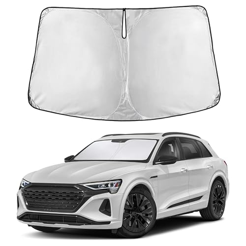 Image of EcoNour Windshield Sunshade Compatible for Audi Q8 E-Tron 2019-2024 2025 2026, Sun Visor for Front Windshield & Window Sun Shade Cover, UV Heat Blocker & Protector, Car Accessories