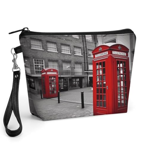 Bolsa de maquillaje retro de Londres: el neceser de piel sintética ideal para regalar a mujeres