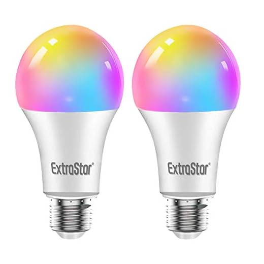 Bombilla LED Inteligente WiFi,Extrastar 2 Pack 10W E27 Bombilla LED Luces Cálidas/Frías & RGB, Lámpara WiFi Funciona con Alexa (Echo, Echo Dot) Google Home, 1000 Lm[Clase de eficiencia energética A]