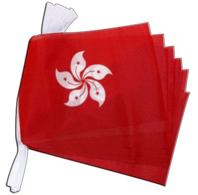 Guirlande drapeau Hong Kong Digni pour décoration de soirée à thème