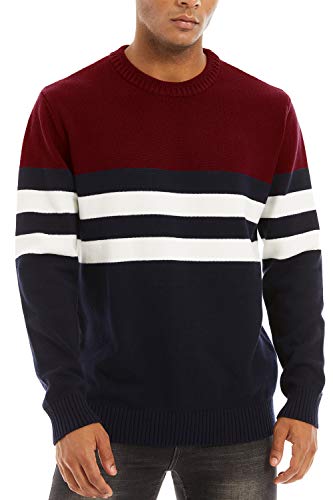 MAGNIVIT Men's Crewneck Sweater Lightweight Soft Knitted Sweatshirt Fall Winter Thermal Pullover