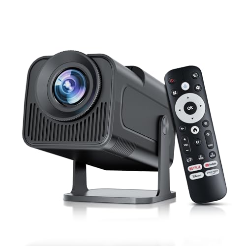 Image of 1080P Native Mini Projector with Wifi and Bluetooth 5.4 - Portable Projectors 4K for Outdoor Movies/Bedroom, Smart Proyector Compatible with Netflix,YouTube, PrimeVideo, Auto Keystone and Short Throw