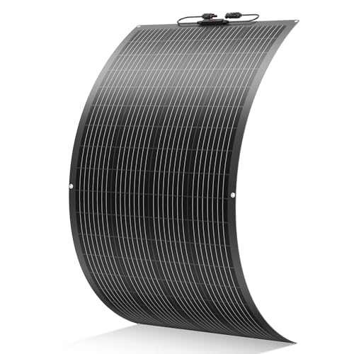 300W Flexible Solar Panel Bendable, All Black High Efficiency Monocrystalline Waterproof 24V/12V Perfect for RV, Boat, Van & Uneven Surfaces (300W Flexible)