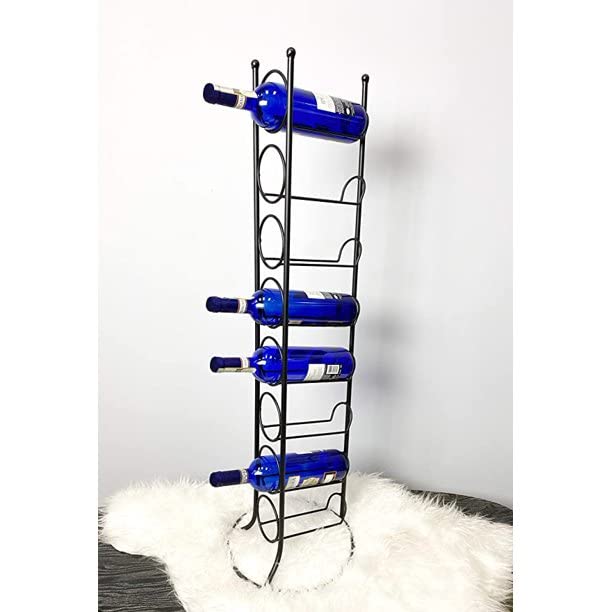 Unique Lifestyle Vertical Black Metal Wine Rack for 8 Bottles Amazon