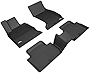 3D MAXpider All-Weather Floor Mats for Kia Stinger AWD 2018-2022 Custom Fit Car Mats Floor Liners, KAGU (1st & 2nd Row, Black)