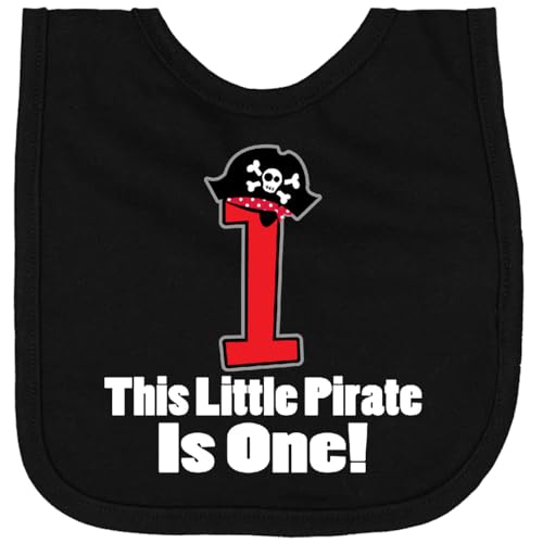 inktastic 1st Birthday Outfit Pirate Hat Number 1 Newborn Bib Black 257a5