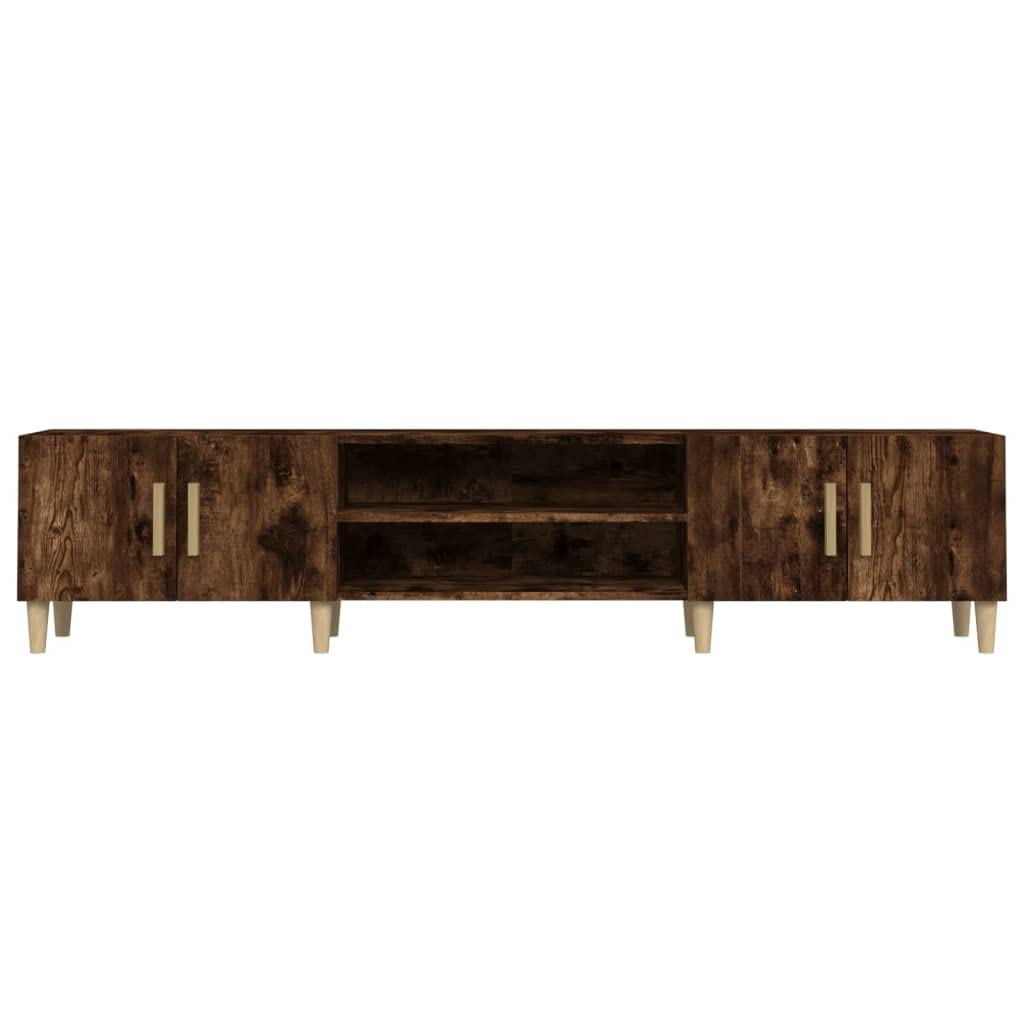Mobile TV basso in rovere affumicato, 180 x 31,5 x 40 cm