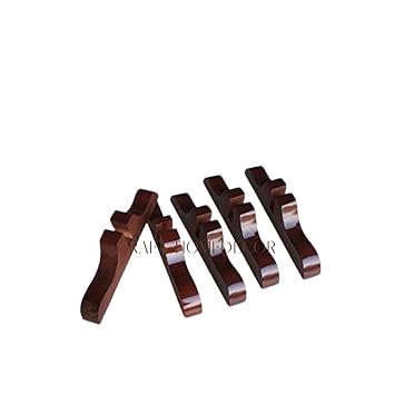 CRAFT HOMEDECOR Wooden Standard Partition Stand/partition Legs for Stable Straight Standing (5, Antique Brown)