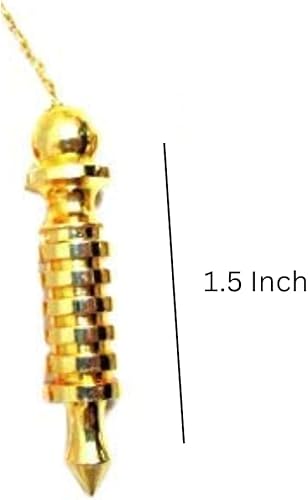 Miniatura 8 de Jet - Péndulo de metal auténtico Karnak de latón, sanación de radiestesia, respuestas espirituales, preguntas, alivio del estrés, alivio del dolor,
