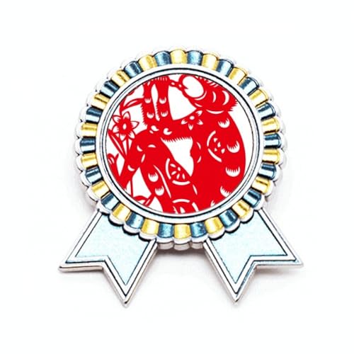 Broche singe en porcelaine Papercut bijou métal taille M pour vêtement et sac à main