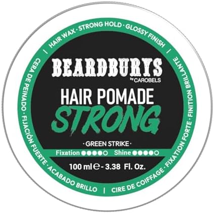Beardburys Hair Pomade Strong Hold High Shine Wax for Men 100ml
