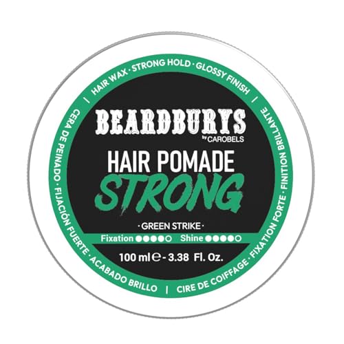 Beardburys Cera Capilar Fuerte para Hombres, Fijación Fuerte para Estilos de Cabello Naturales y Flexibles con Acabado Brillante, Soluble en Agua y Fácil de Quitar con Lavado 100ml