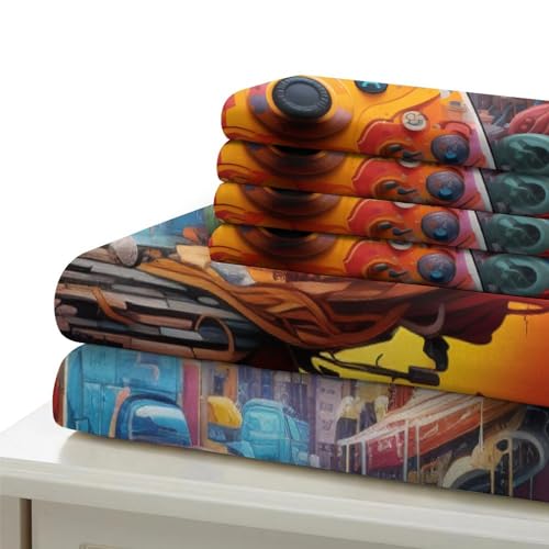Housses de couettes premium volcan 3D en microfibre haut de gamme pour lit single