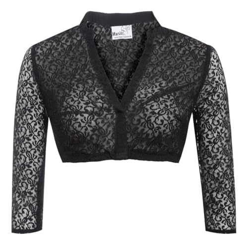 MarJo Trachten Damen Trachten-Mode Dirndlbluse Dilana Linda in Schwarz...