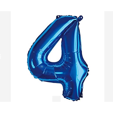 Party Balloons 40" Inch Blue Giant Foil Number Balloons letter Air Helium Birthday Age Party Wedding Fun (4) Cover