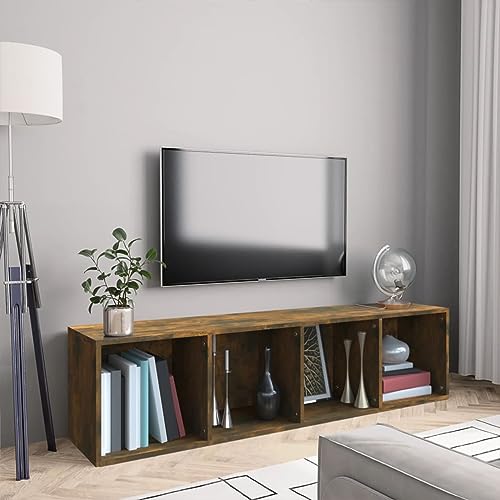 Snsowed Bücherregal/TV-Schrank, Raumteiler Regal, Standregal, Bookcase,...