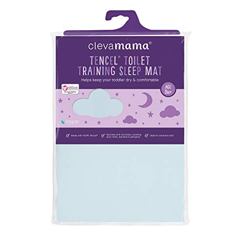 ClevaMama Traversa Salvapipì Impermeabile, Proteggi - Materasso Culla e Lettino, Traversine per Neonato e Bambino - Celeste, 70x90 cm