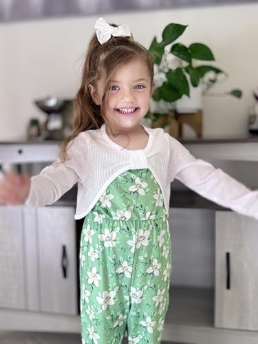 Image of HIHA Girls Sleeveless Jumpsuits Outfit Long Sleeve Twist Front Tops Romper Clothes Set Size 4-12