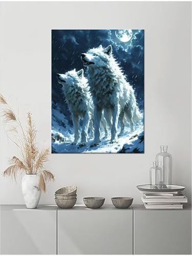 Peinture Diamant Loup 5D Kit Complet Strass I-8 - 2