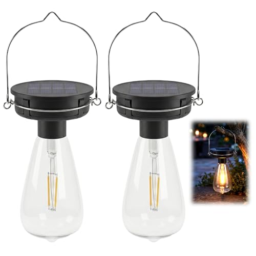 2 Stück Garten Solarleuchten Ersatzteile 8cm Solarleuchten Ersatz Top mit Heller LED-Glühbirne Solar Glühbirne Ersatz Solarmodul für Gartenleuchten Solarlaterne DIY Deko