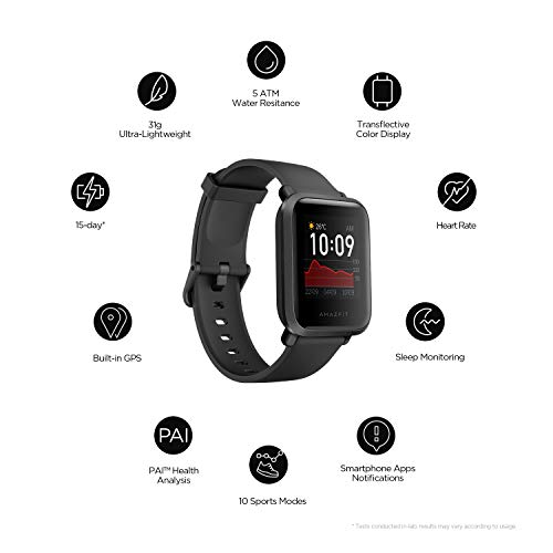 Smartwatch Amazfit Bip S A1821 - Preto