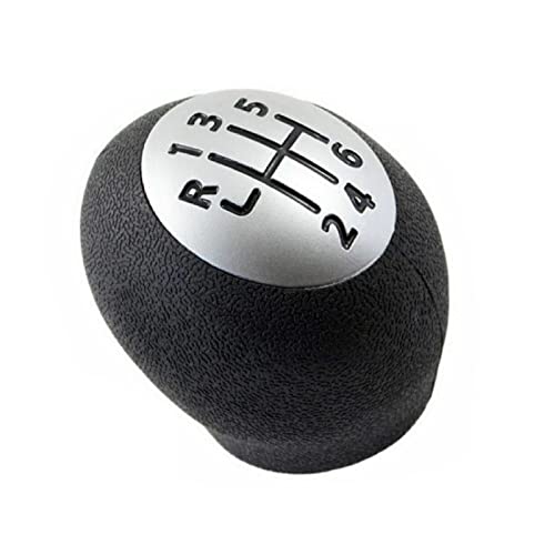 Partsline Pommeau de Levier de Vitesses (6 Vitesses) Noir et Gris compatible pour DUSTER VIVARO MOVANO A CLIO III LAGUNA II MEGANE II III SCENIC II III MASTER II III TRAFIC II III - 2031234014202