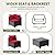 OUGMMGOU 7 Piece Patio Furniture Set, All-Weather Wicker Outdoor Conversation Set with Sectional Sofa, Rattan PE Wicker Seating, Glass Coffee Table, and Cushions (Coffee-Red, Z7)