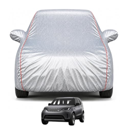 Image of Premium Car Cover for Discovery 2024-2026 Models | Waterproof, UV & Dust Protection | Mirror & Antenna Pocket | Triple Stitched, Soft Inner Lining, Belt & Buckle (Metalic Silver)