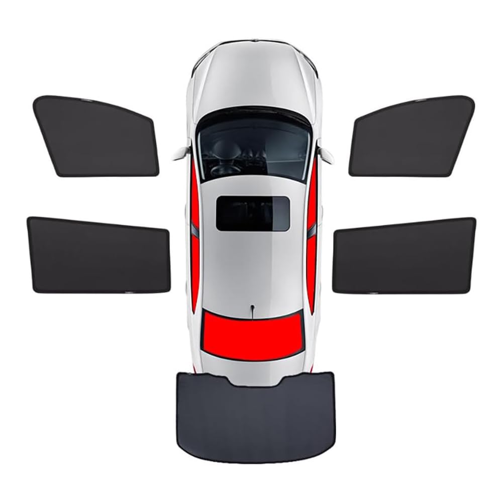 Ctpyoks Car Window Shades for Audi A6L C7 2012-2018, Magnetic Sunshade Rear Side Protection Privacy Cover Breathable UV Mosquito Heat Insulation Cooling Car Accessories,5PCS