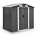 Produktbild Estexo GGS Geräteschuppen Metall anthrazit, mit Satteldach, 204 x 132 x 185 cm