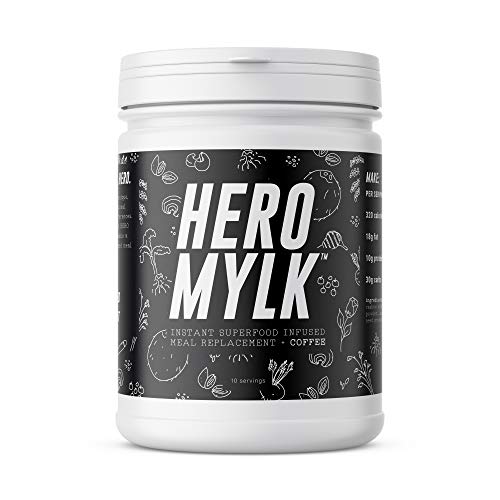 FEED MY HERO Coffee Latte. Instant, Plant Based Mylk & Meal Replacement. 6 Simple ingredients + Protein. Enjoy on the go - Just add water! image 4