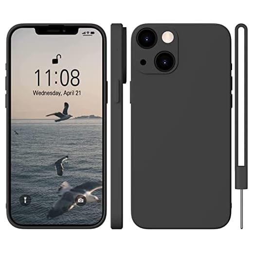 WXX für iPhone 14 Plus Hülle Silikon Case, Handyhülle für iPhone 14 Plus Dünn Slim mit Microfiber, Kratzfeste Rundumschutz Case Hülle für iPhone 14 Plus 6.7'' Schwarz