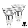 LED GU10 Range Hood Light Bulbs, Dimmable 6W LED Stove Light Bulb, 50W Halogen Bulb Equivalent, 5000K Daylight, MR16 GU10 Light Bulb for Track Lighting, Recessed Lighting, 2 Pack