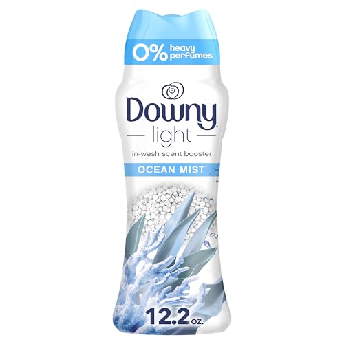 Image of Downy Light Laundry Scent Booster Beads, Ocean Mist Scent, 12.2 OZ, In-wash fabric beads designed to be gentle with a light boost of scent, No Heavy Perfumes