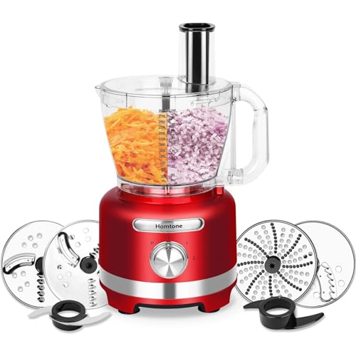 Homtone 16 Cup Food Processor, Food Processors for Shredding, Slicing, Doughing and Chopping, 6...