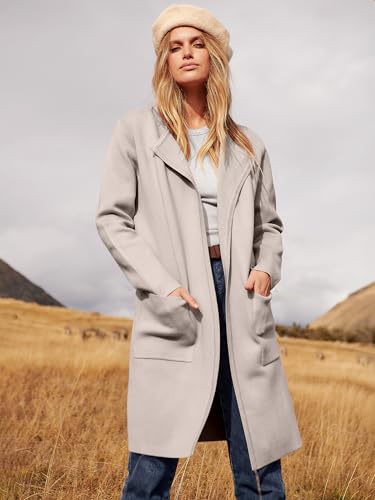 Image of ANRABESS Womens Cardigan Sweater Open Front Knit Long Coatigan Dressy Casual Jacket Coat 2026 Fall Outfits Classy Clothes