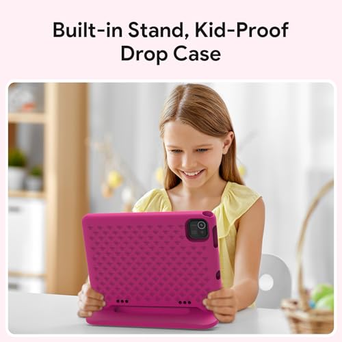 ApoloSignage Kids Tablet, 10.1-inch Android 13 Tablet for Kids, Expandable Storage, Long Battery Life, WiFi, Bluetooth, Drop-Proof Case, HD Display, for Toddlers and Children-Pink by ApoloSignage - Image 4