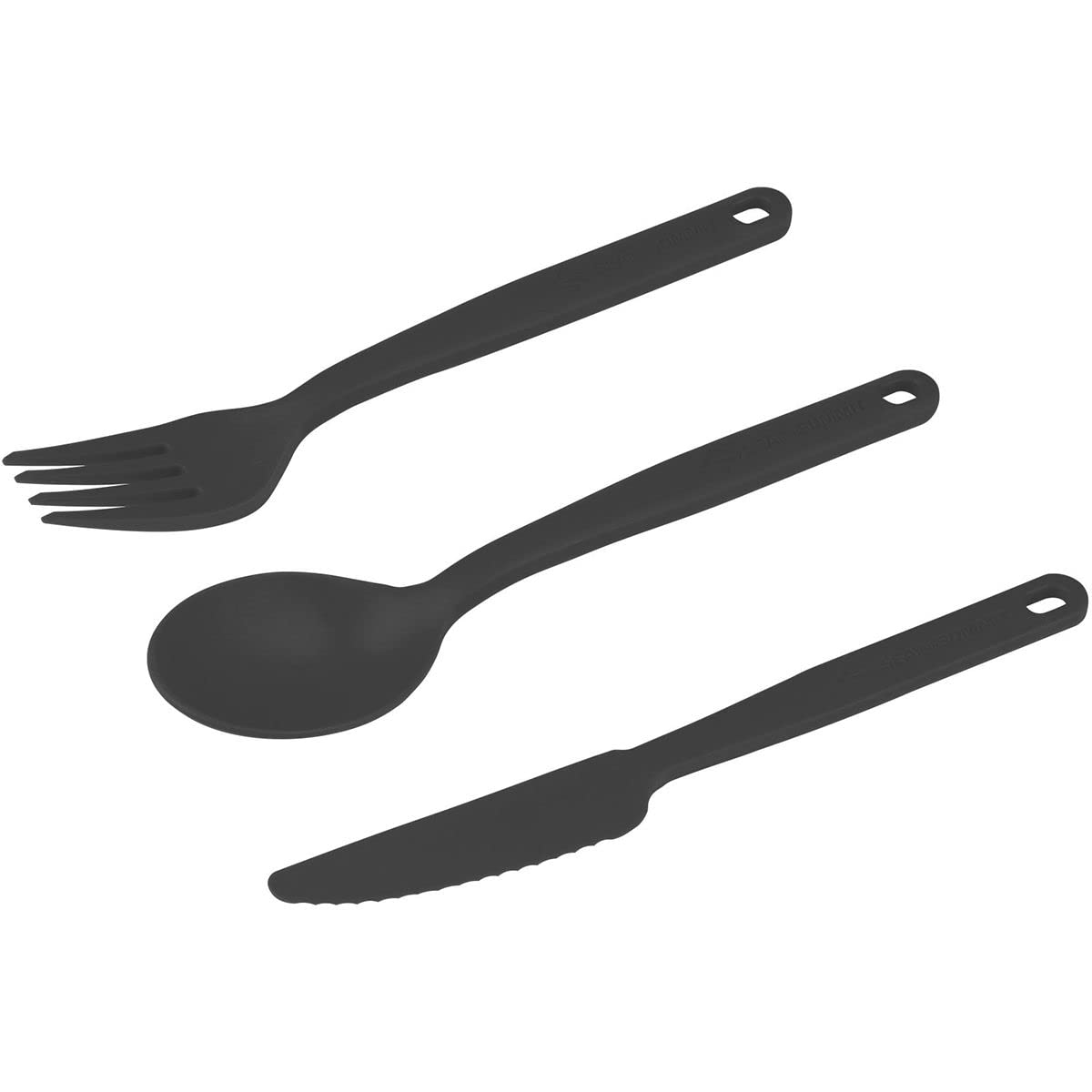 Camp Cutlery Set-3Pc Charcoal - Grey, One Size