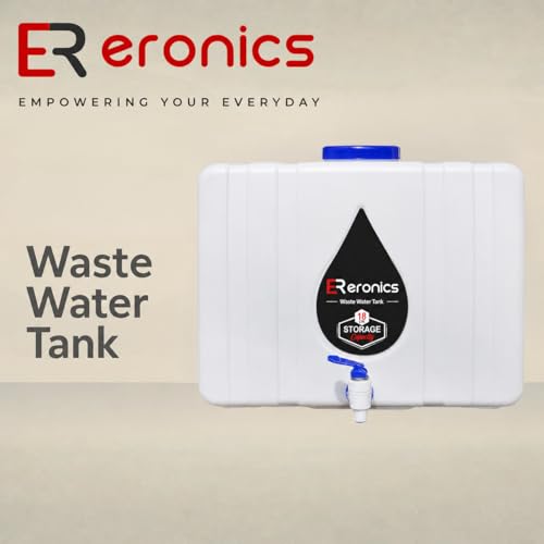 Image of Waste Water Storage Tank 18L - Wall-Mountable, Food-Grade HDPE Plastic, Translucent Design, Easy to Connect with All Ro purifiers /Air Conditioners /Other Sources