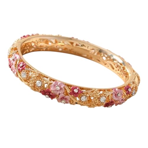 New 2026 Bangle Vintage Cloisonne Traditional Chinese Hollow Out Flower Ethnic Classic Women's Hand Bracelet Hers Jewelry Fashion Accessories Creative Gift