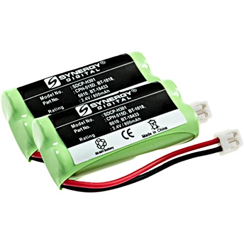 Synergy Digital Cordless Phone Batteries - Replacement for Casio GP55AAAH2BMJ Cordless Phone Battery (Set of 2)