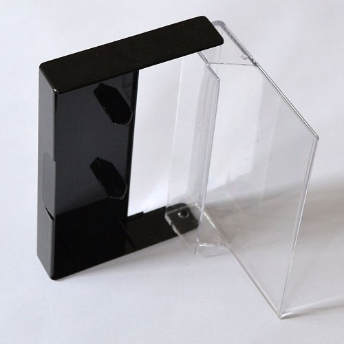 Pochettes pour cassettes de musique rigides transparentes et noires