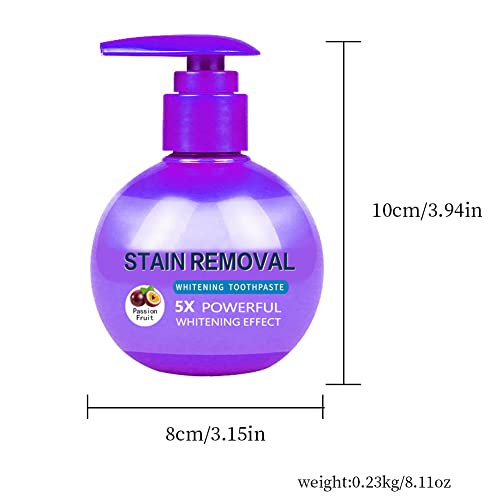 Magik 2-4 Pack Intensive Stain Removal Whitening Toothpaste Baking Soda Fight Bleed (Passion Fruit, 2 Pack) #TOP3